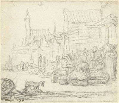 Carrete de tablero de mercado de Gerard ter Borch (II)