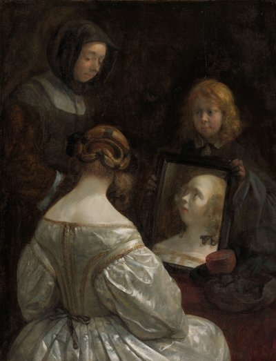 Mujer frente al espejo de Gerard ter Borch (II)