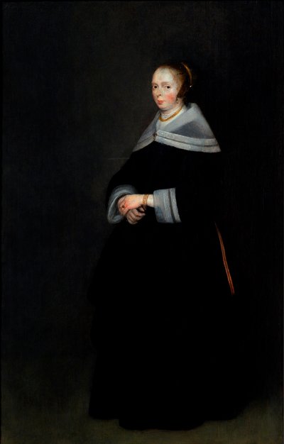 Danés:  Dameportræt Retrato de una dama de Gerard ter Borch