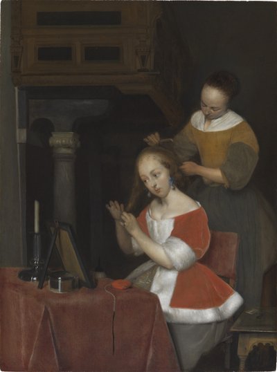 Mujer sentada en su retrete de Gerard ter Borch
