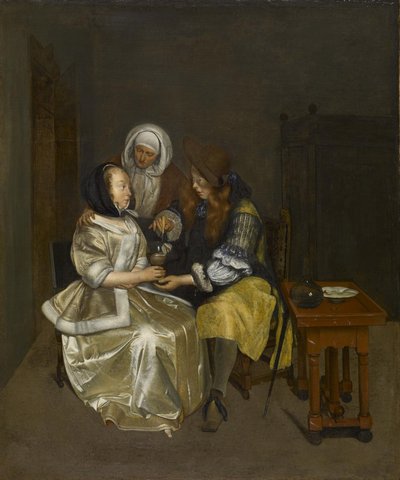 Un vaso de limonada, c.1664 de Gerard ter Borch