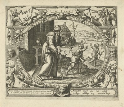 Hombre a la edad de ochenta Diez edades del hombre (título de la serie) de Gerard van Groeningen
