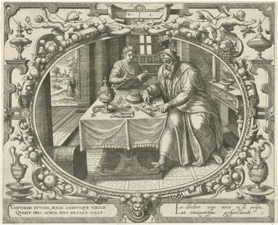 Hombre a la edad de cincuenta Diez edades del hombre (título de la serie) de Gerard van Groeningen