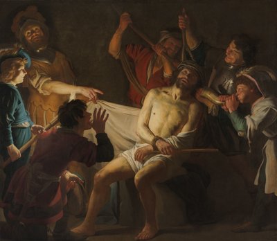 Cristo coronado de espinas (Mateo 27:27-31) de Gerard van Honthorst