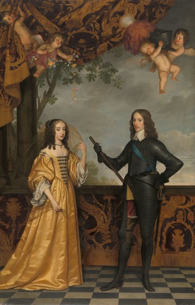 Retrato de Guillermo II (1626-1650), Príncipe de Orange, y su esposa María Estuardo (1631-1660) de Gerard van Honthorst