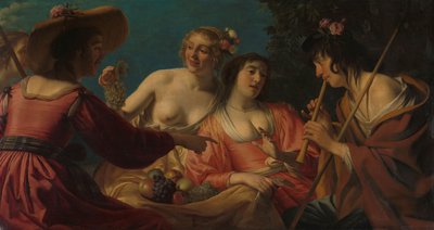 Pastor tocando la Flauta, y cuatro Pastoras
Pastor tocando la flauta, y cuatro ninfas de Gerard van Honthorst
