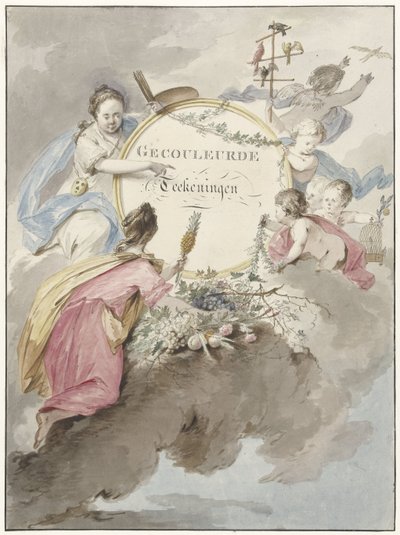 Portada del libro de arte con dibujos en color (título en el objeto) de Gerard van Nijmegen