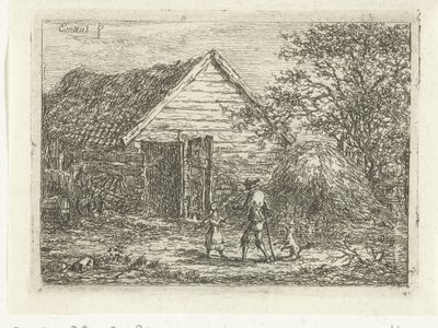 Cazador en choza de césped No se permite a nadie pasar por aquí. de Gerardus Emaus de Micault