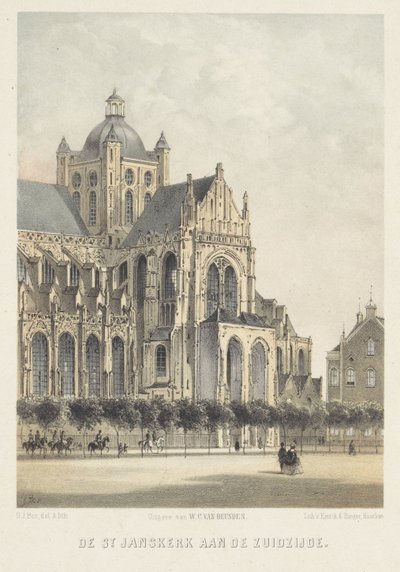 La iglesia de San Juan en Den Bosch
El lado sur de la iglesia de San Juan (título en el objeto) de Gerardus Johannes Bos