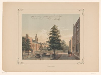 Vista del Rapenburg en Leiden Rapenburg (título sobre objeto) de Gerardus Johannes Bos