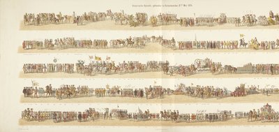 Procesión histórica, celebrada en Róterdam el 21 de mayo de 1874 (título sobre el objeto) de Gerardus Johannes Bos