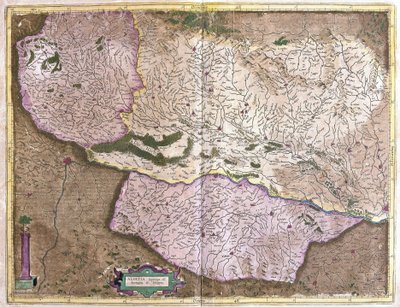 Alsacia, norte de Francia (grabado) de Gerardus Mercator
