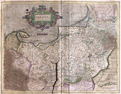 Mapa antiguo de Polonia - hoy Lituania de Gerardus Mercator