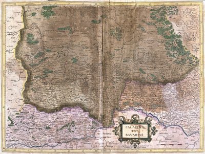 Baviera, Alemania (grabado) de Gerardus Mercator