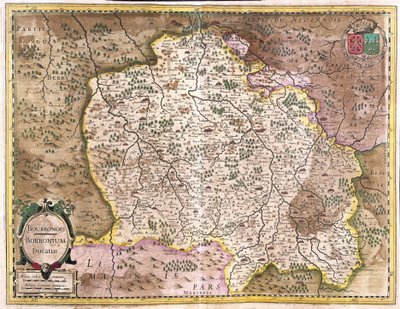 Bourbonnais, Francia (grabado) de Gerardus Mercator