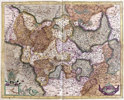 Braunschweig y Magdeburgo, Alemania (grabado) de Gerardus Mercator