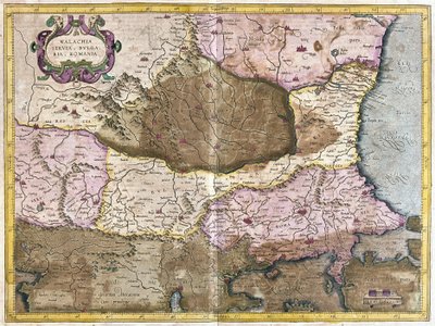 Bulgaria y Rumanía (grabado) de Gerardus Mercator