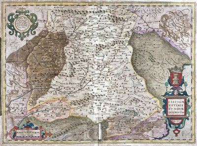 Castilla con Madrid y Toledo, España (grabado) de Gerardus Mercator