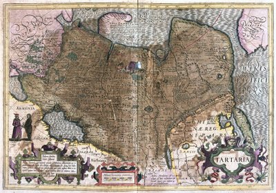 Asia Central (grabado) de Gerardus Mercator