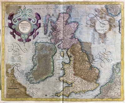 Inglaterra, Escocia e Irlanda de Gerardus Mercator