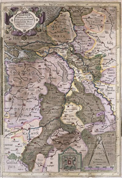 Holanda y Brabante, Bélgica de Gerardus Mercator