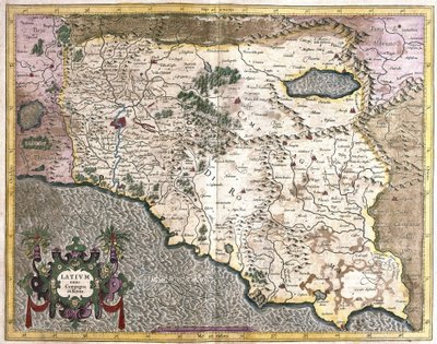 Lazio, Italia (grabado) de Gerardus Mercator