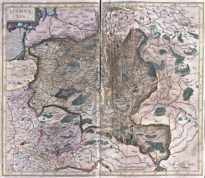 Lituania (grabado) de Gerardus Mercator