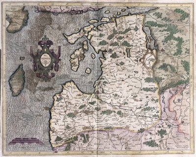Región del Báltico Norte, Riga, Letonia (grabado) de Gerardus Mercator