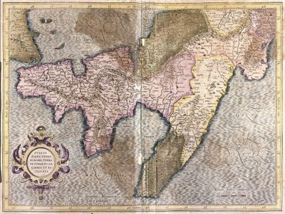 Puglia, Calabria y Basilicata, Italia (grabado) de Gerardus Mercator