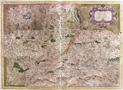 Salzburgo y Carintia, Austria (grabado) de Gerardus Mercator