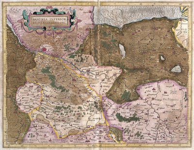 Sajonia y Mecklemburgo, Alemania (grabado) de Gerardus Mercator