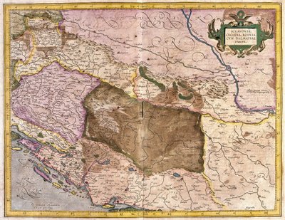 Eslavonia, Croacia, Bosnia y Dalmacia (grabado) de Gerardus Mercator