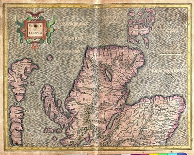 Sur de Escocia, Gran Bretaña de Gerardus Mercator