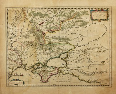 Taurica Chersonesus. Mapa de Crimea, 1595 de Gerardus Mercator