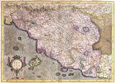 Toscana, Italia (grabado) de Gerardus Mercator