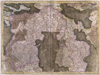 Mapa sin título de Brabante: Bélgica y Países Bajos de Gerardus Mercator