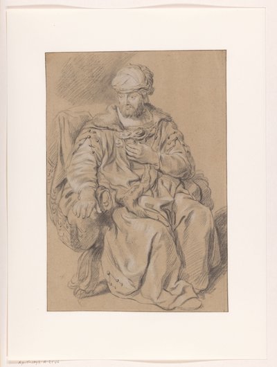 Hombre oriental sentado de Gerbrand van den Eeckhout (copy after)