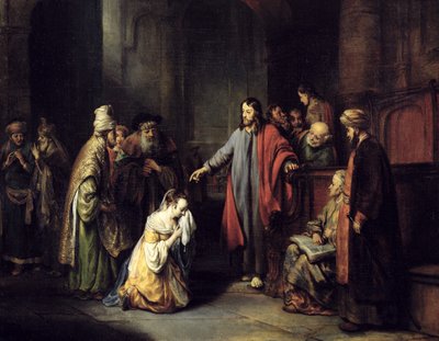 Cristo y la adúltera de Gerbrand van den Eeckhout