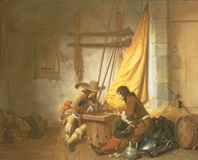 Soldados jugando al tric-trac, 1653 de Gerbrand van den Eeckhout