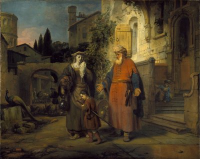 La expulsión de Agar e Ismael, 1666 de Gerbrand van den Eeckhout