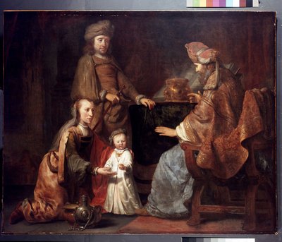 El niño Samuel llevado por Hanna a Elí de Gerbrand van den Eeckhout