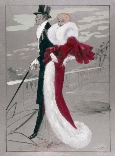 Moda, vestido de baile alrededor de 1930 / G. Hartung de Gerd Hartung