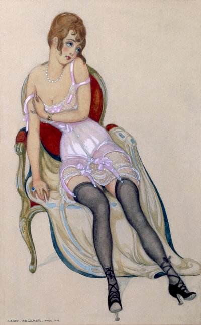 Dama en ropa interior de Gerda Marie Frederike Wegener