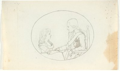 Príncipe heredero Frederik con el príncipe heredero (Chr. VIII) de Gerhard Ludvig Lahde