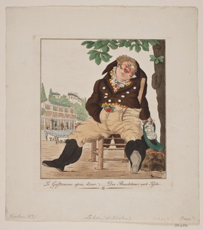 El gastrónomo después de la cena de Gerhard Ludvig Lahde