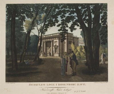 El pabellón de Hércules en el jardín de Rosenborg de Gerhard Ludvig Lahde