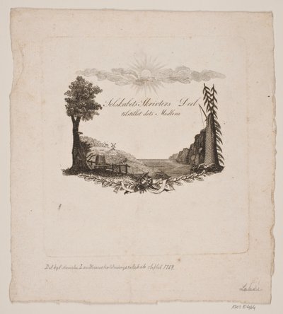 Viñeta para la Sociedad Real Danesa de Agricultura de Gerhard Ludvig Lahde