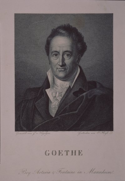 Retrato del autor Johann Wolfgang von Goethe 1749-1832 de Gerhard von Kügelgen