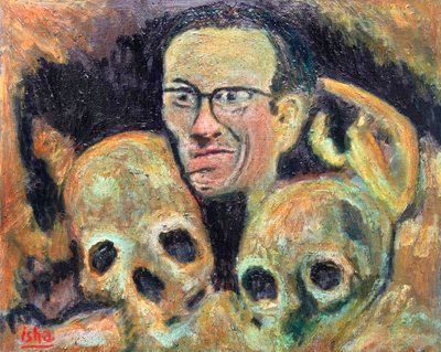 Crumb Skulls (homenaje a R.Crumb), 2019 (óleo sobre lienzo) de Gerhardt Isringhaus