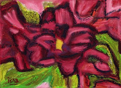 Rosas del desierto, 2018 (óleo sobre lienzo) de Gerhardt Isringhaus